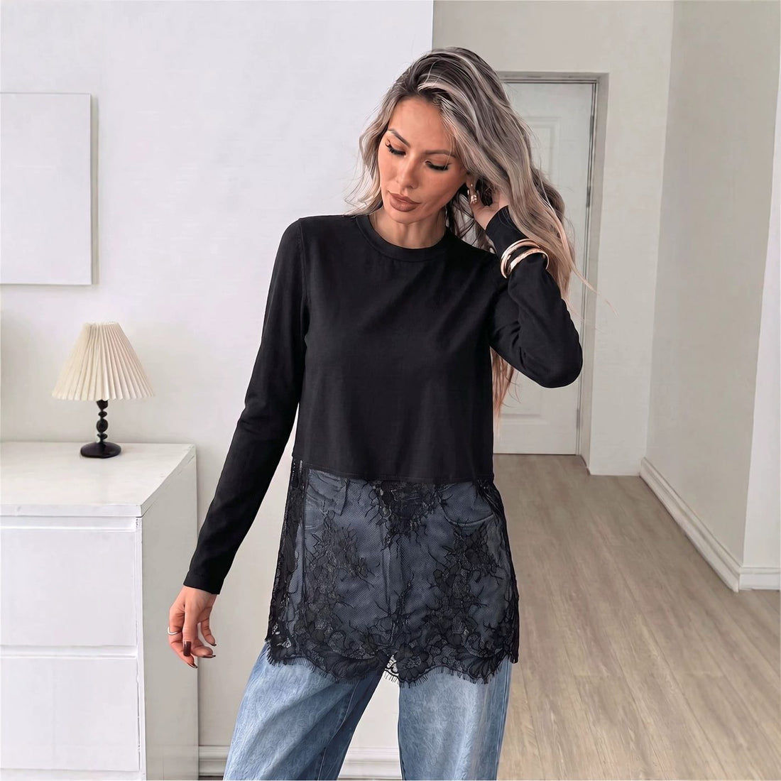 Black Lace Top