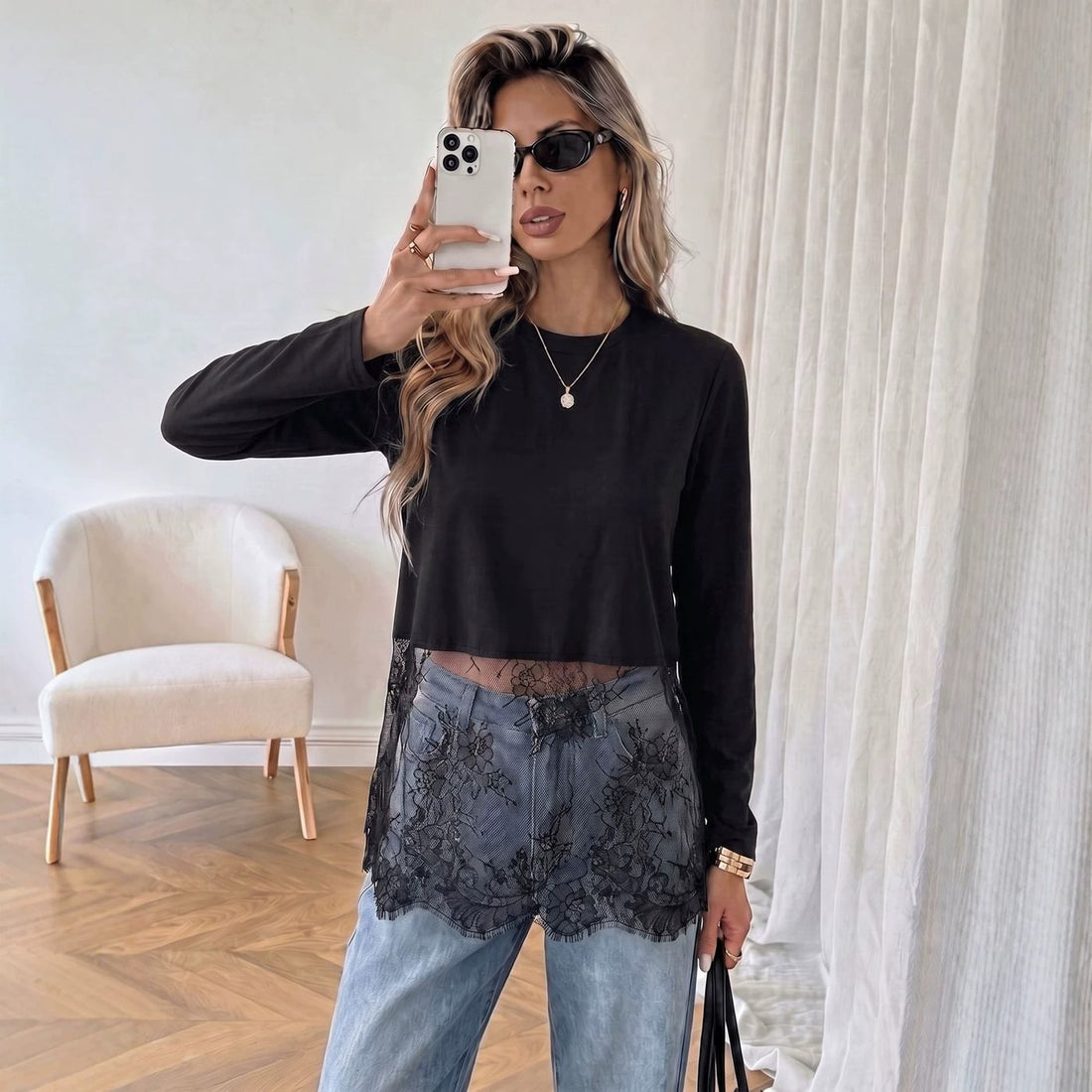 Black Lace Top