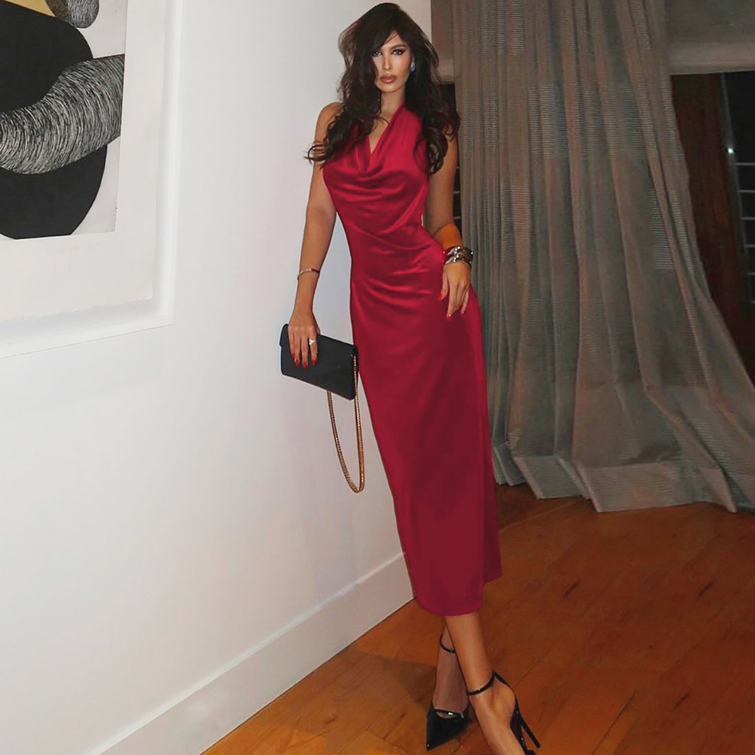 Halter Backless Maxi Dress