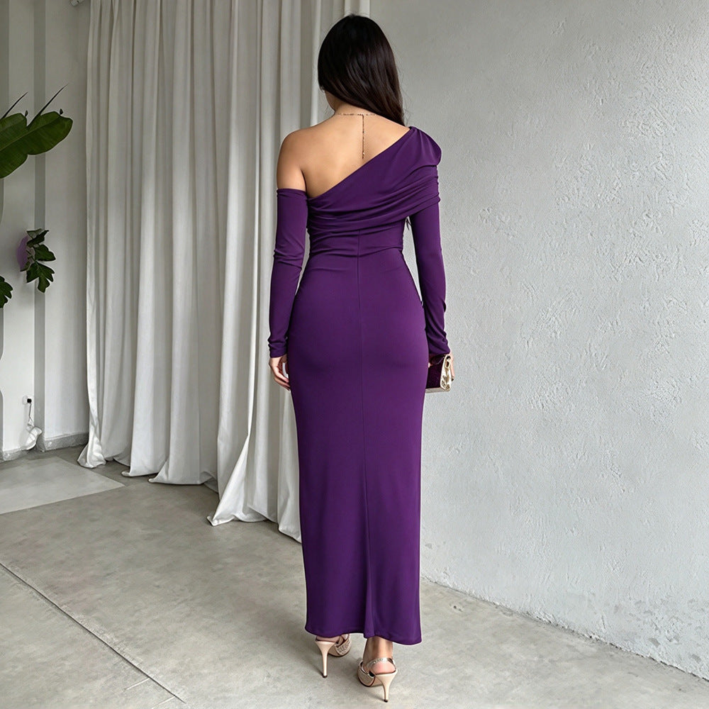 Off-Shoulder Ruffle Maxi Dress