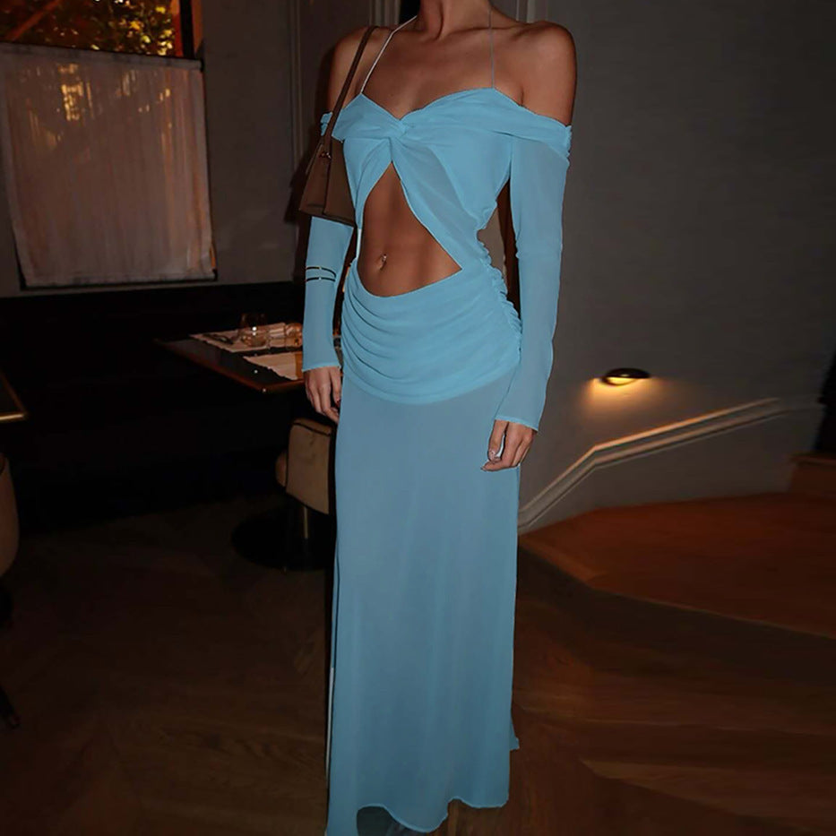 Maxikleid mit Schulterfreiem Ausschnitt und Cut-outs
