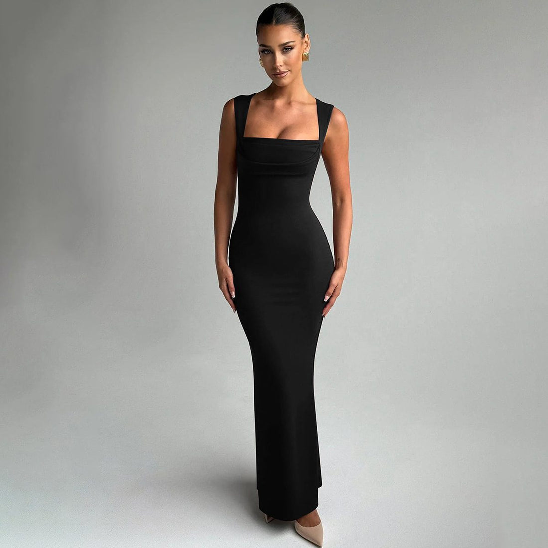 Square-Neck Maxi Dress