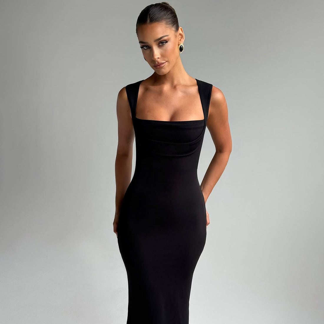 Square-Neck Maxi Dress