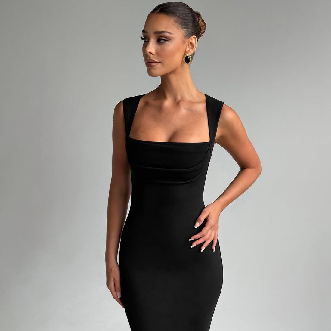 Square-Neck Maxi Dress