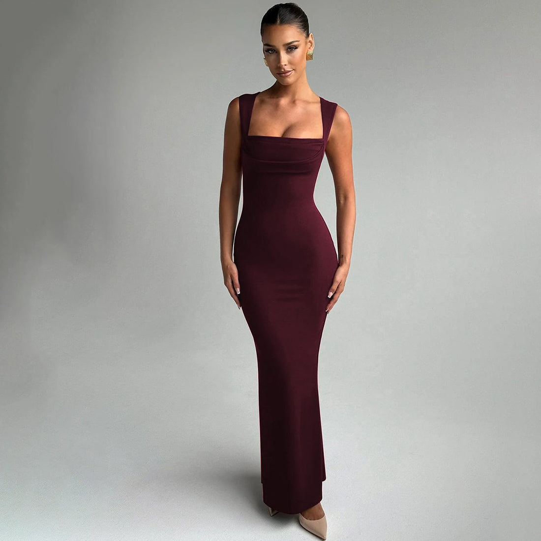 Square-Neck Maxi Dress