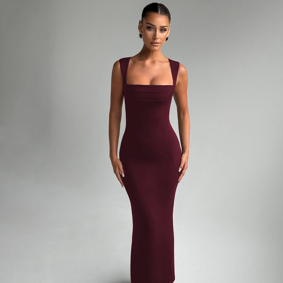Square-Neck Maxi Dress