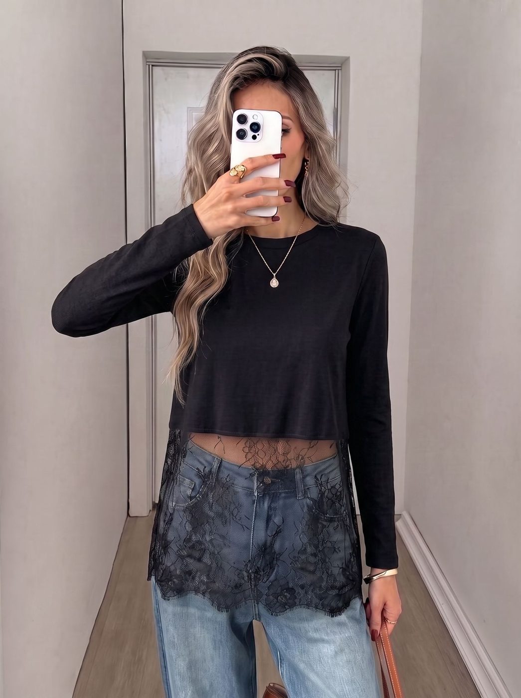 Black Lace Top