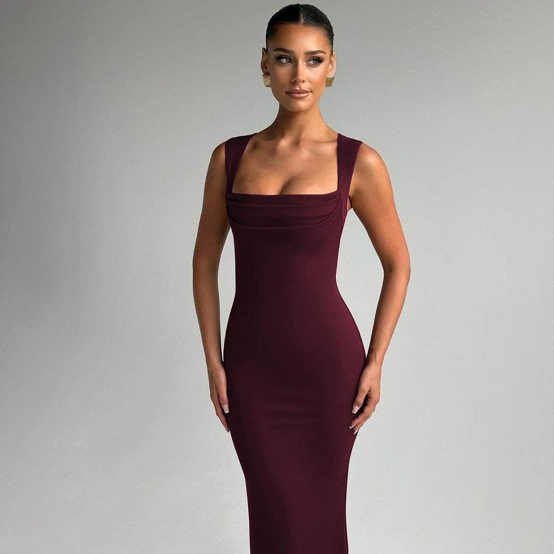 Square-Neck Maxi Dress