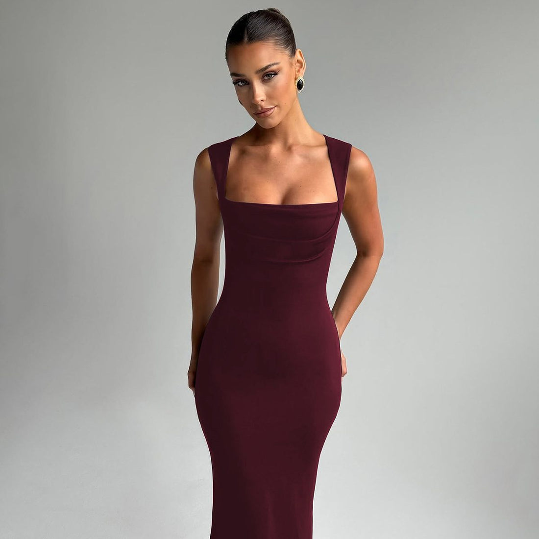 Square-Neck Maxi Dress
