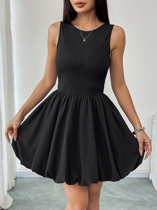 Pleated Skater Mini Dress