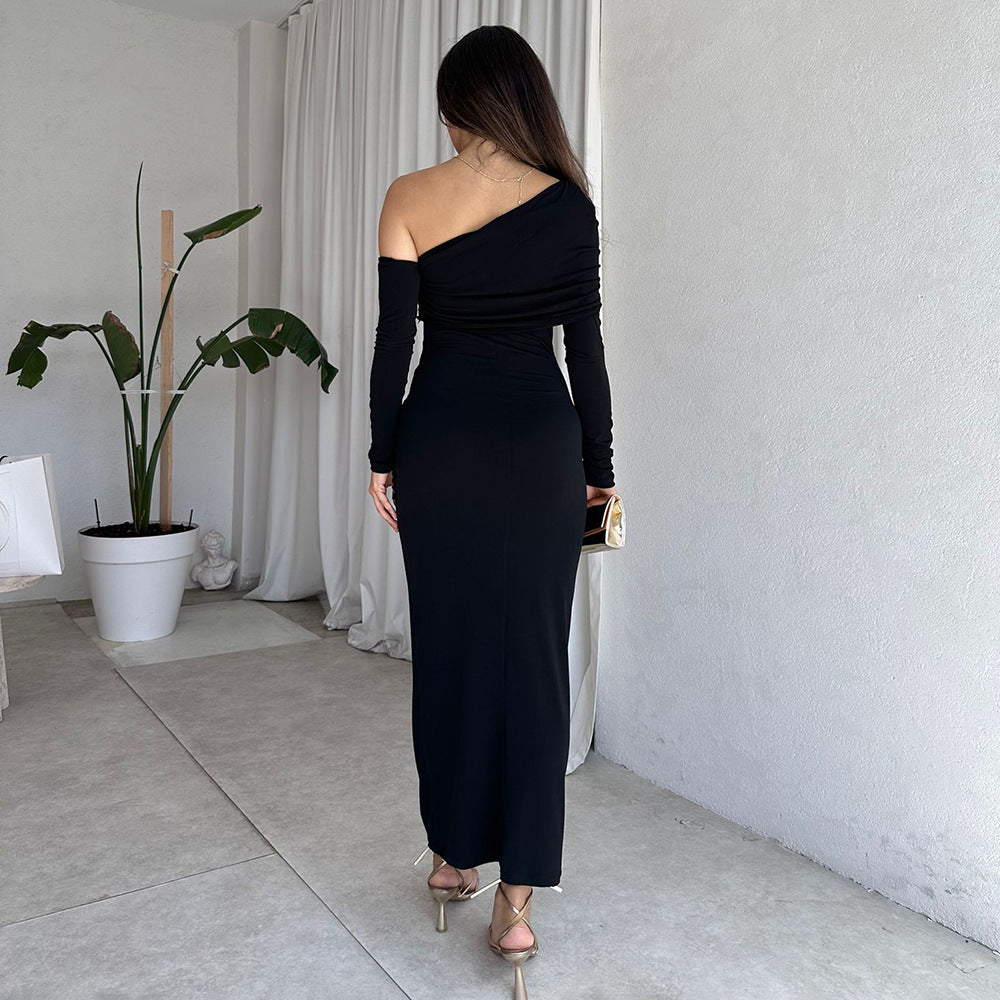 Off-Shoulder Ruffle Maxi Dress
